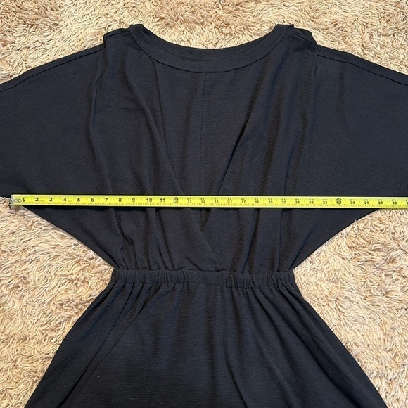 Free People Beach Black Drape Front Coverup Dress Size Small - Picture 7 of 10